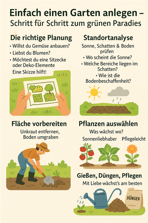 Einfach einen Garten anlegen – Schritt für Schritt zum grünen Paradies
