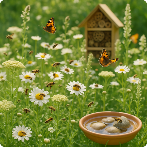 🌼 Tipps zur Schaffung von Lebensräumen für Bienen, Schmetterlinge und andere nützliche Insekten