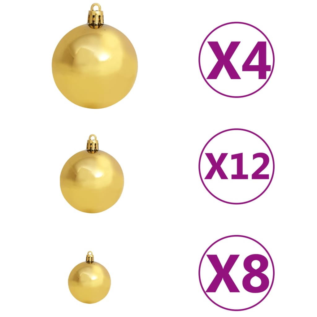 vidaXL 100-tlg. Weihnachtskugel-Set 3/4/6 cm Braun/Bronze/Golden