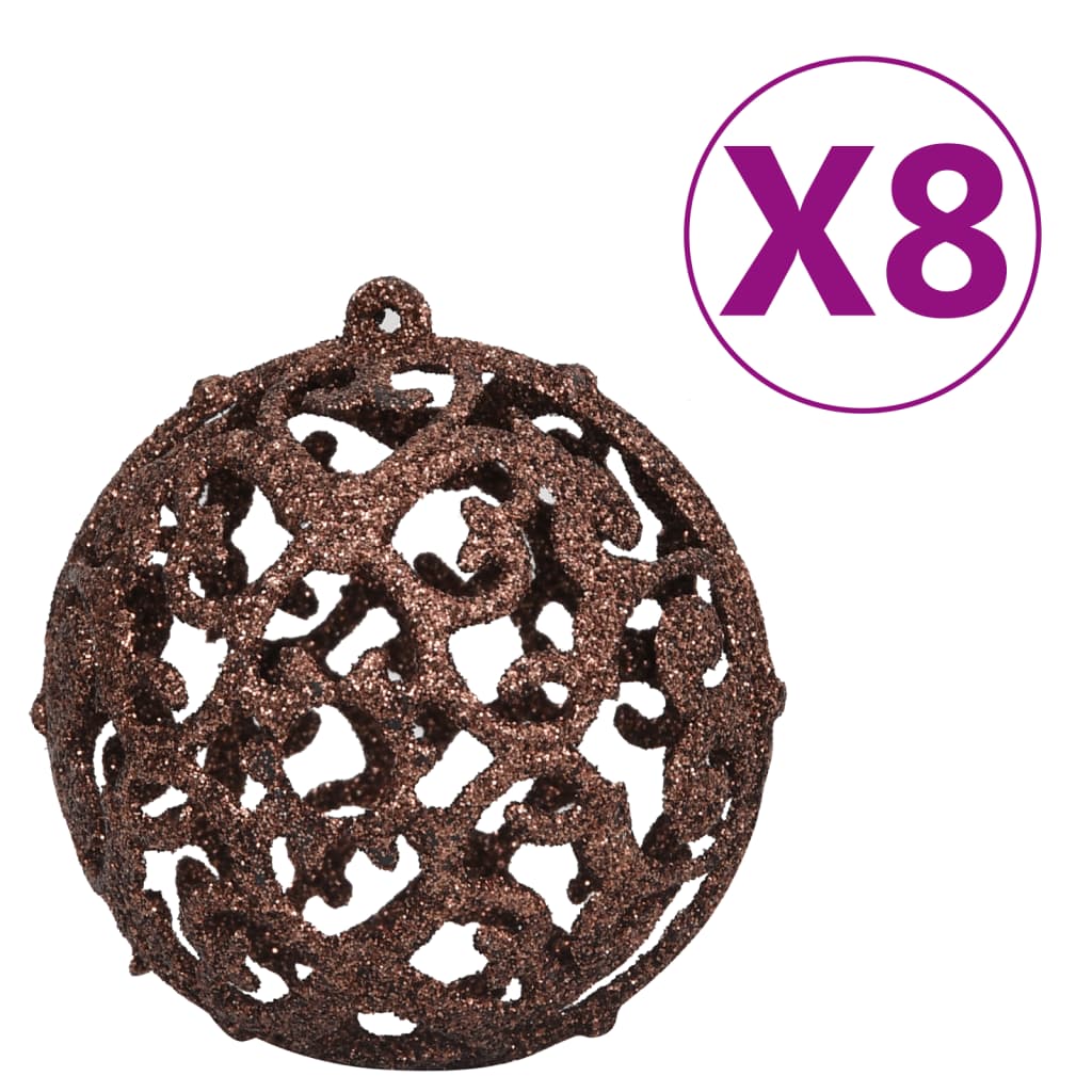 vidaXL 100-tlg. Weihnachtskugel-Set 3/4/6 cm Braun/Bronze/Golden