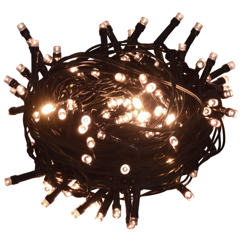 Lichterkette mit 1000 LEDs 100 m 8 Lichteffekte IP44 Warmweiß