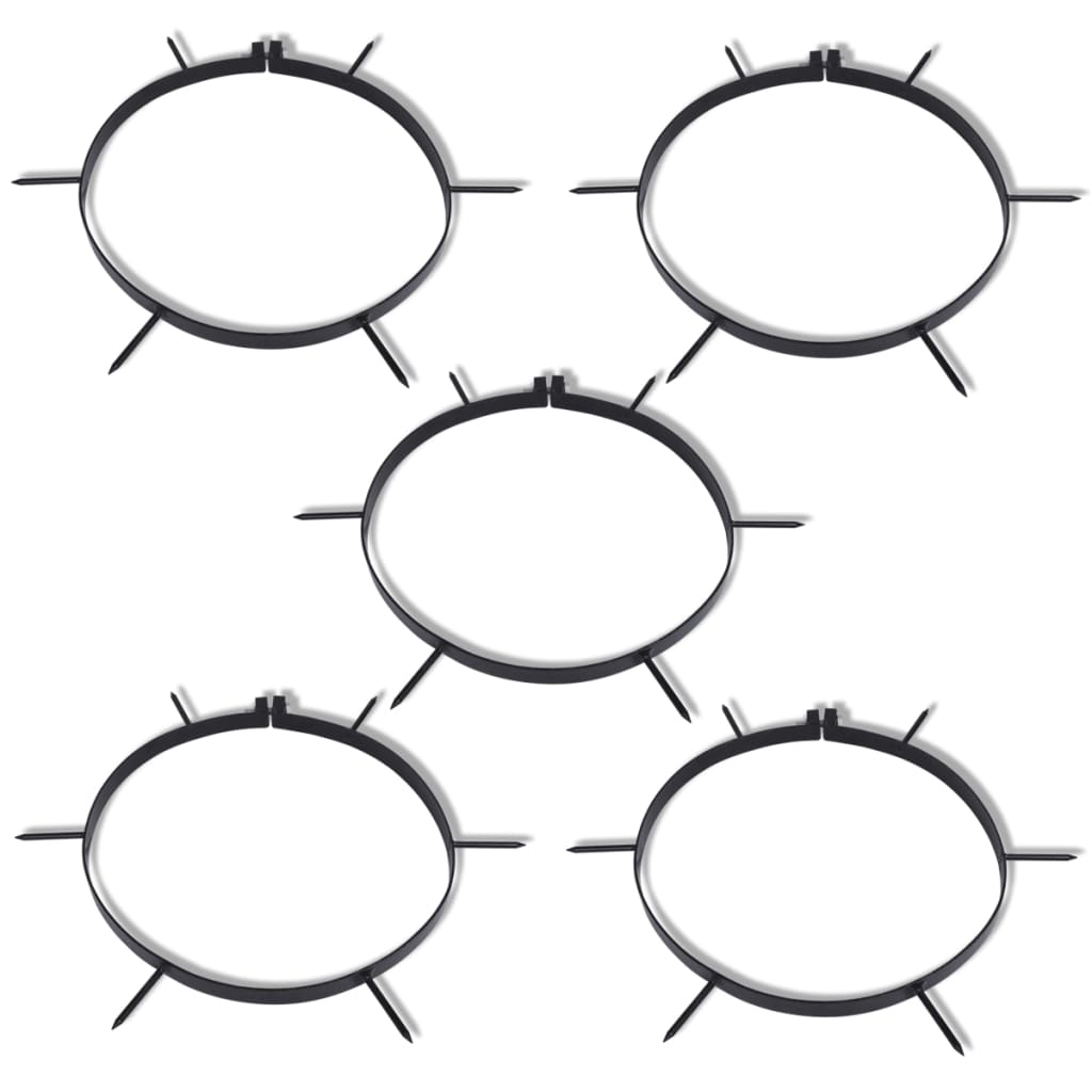 Rasenwalze mit 5 Spikes 30 cm schwarz