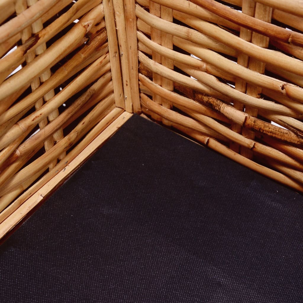 vidaXL 3-Sitzer Gartensofa Natürliches Rattan