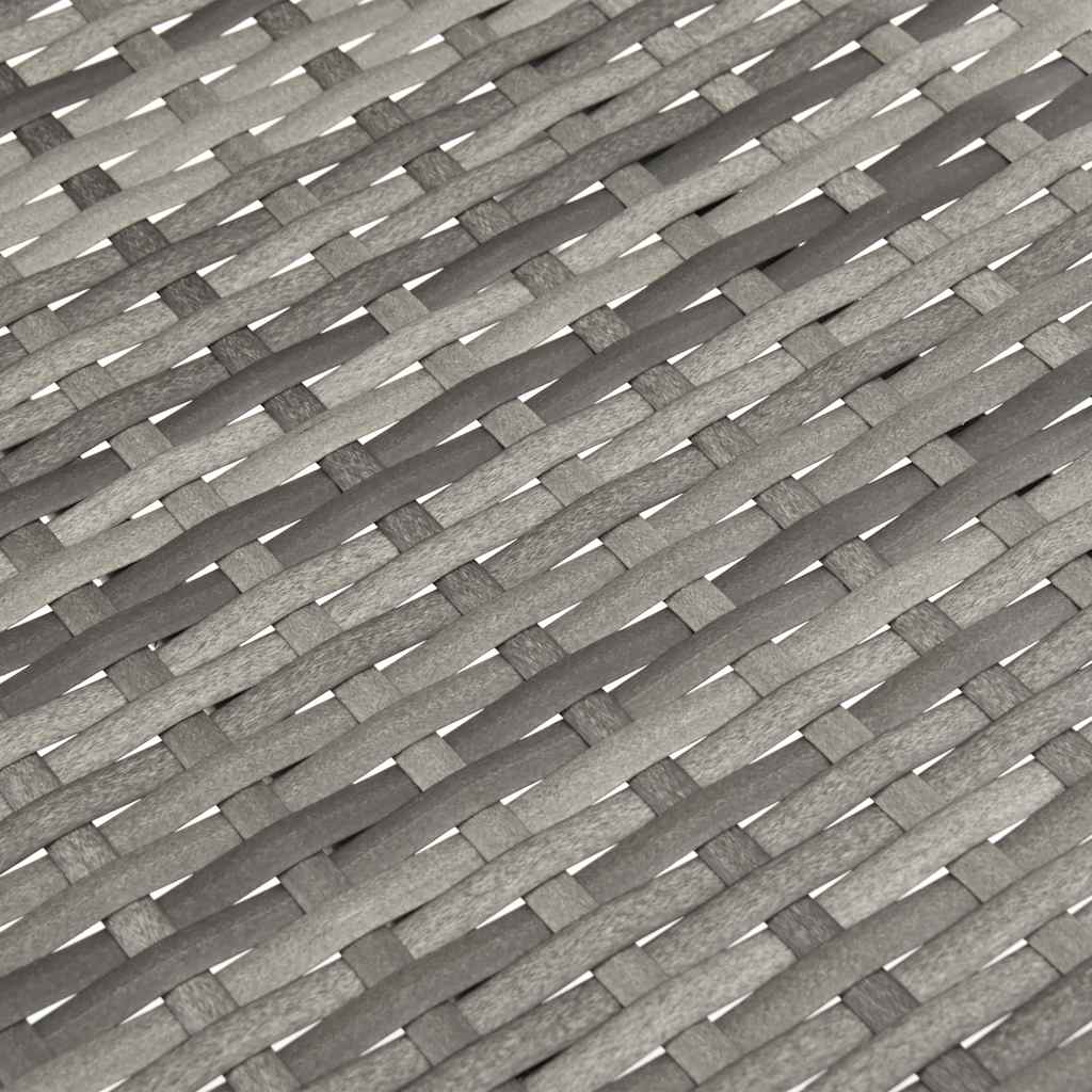 vidaXL Gartenstühle Stapelbar 2 Stk. Grau Poly Rattan