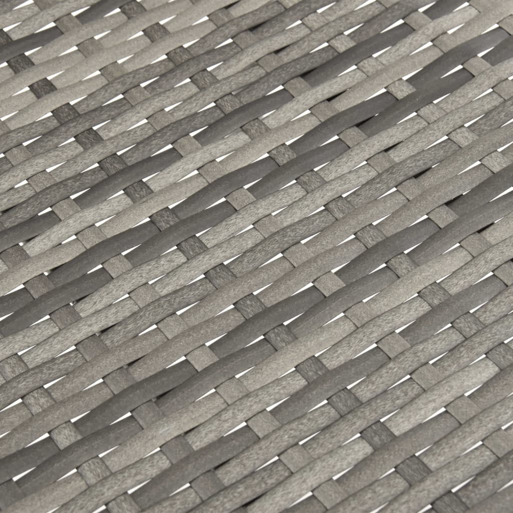 vidaXL Gartenstühle Stapelbar 2 Stk. Grau Poly Rattan