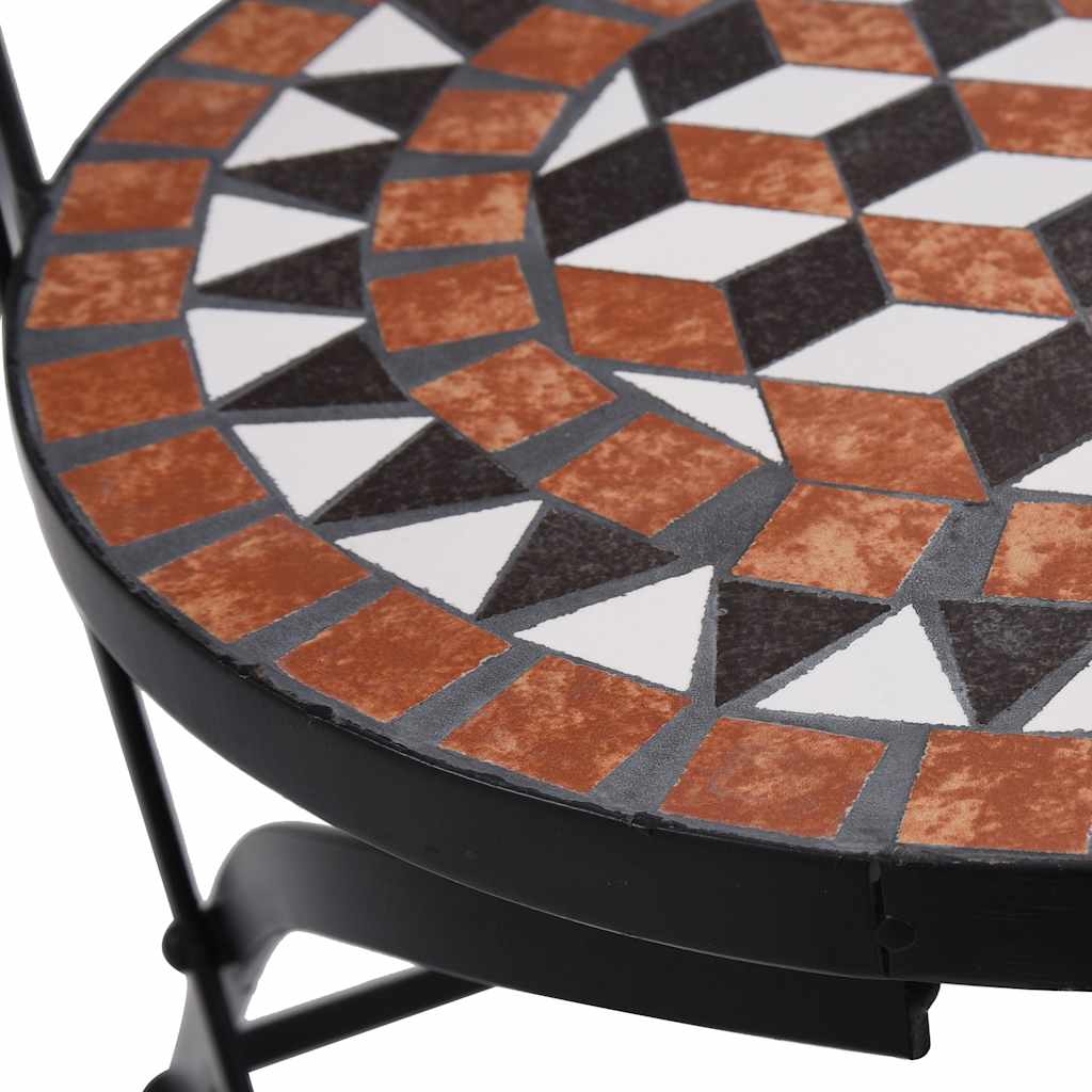 vidaXL Bistrostühle Mosaik 2 Stk. Keramik Braun