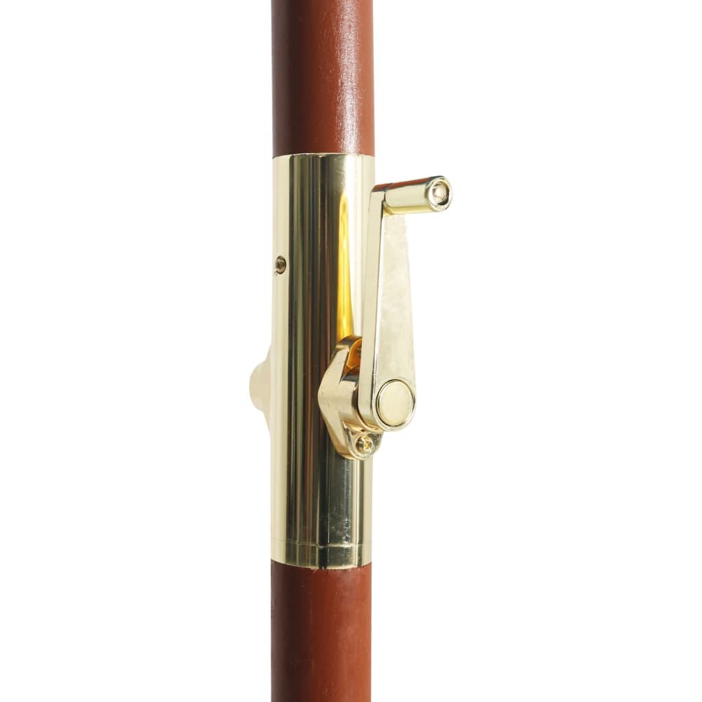 vidaXL Sonnenschirm mit Holz-Mast 300x258 cm Schwarz