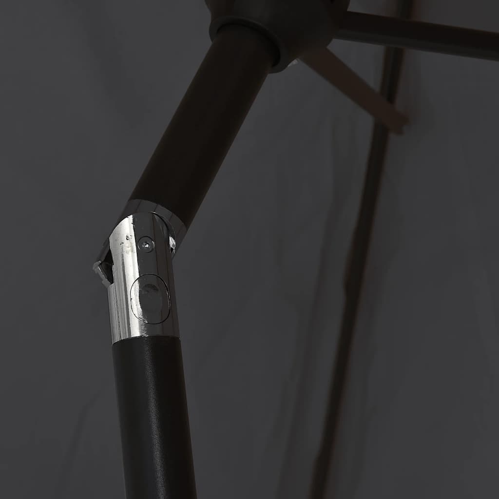 vidaXL Sonnenschirm mit Metall-Mast 300x200 cm Schwarz