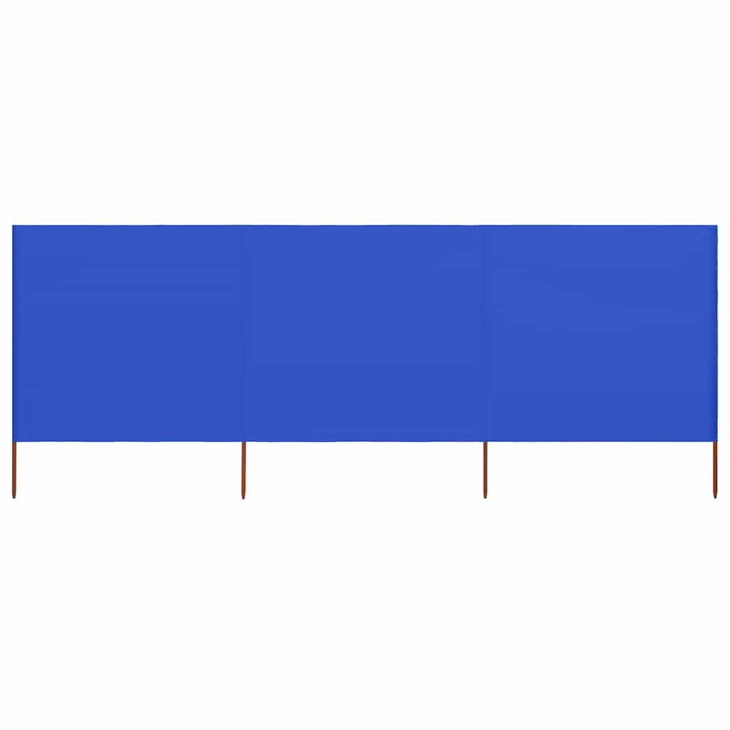 vidaXL 3-teiliges Windschutzgewebe 400 x 120 cm Azurblau