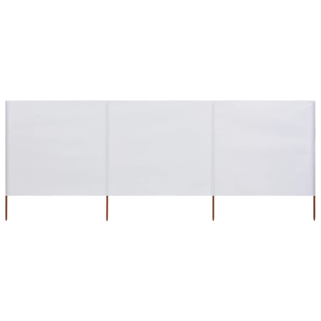 vidaXL 3-teiliges Windschutzgewebe 400 x 160 cm Sandweiß