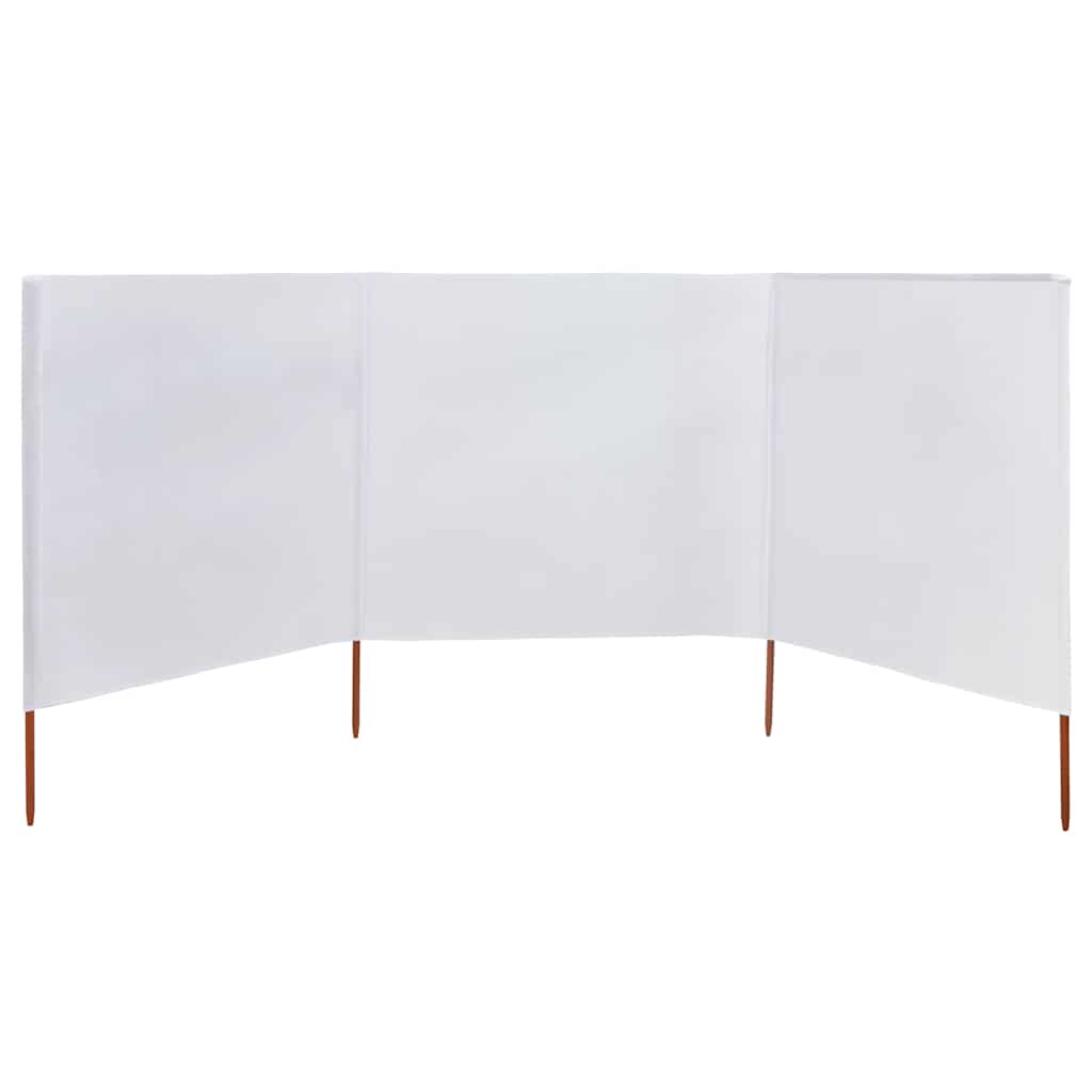 vidaXL 3-teiliges Windschutzgewebe 400 x 160 cm Sandweiß