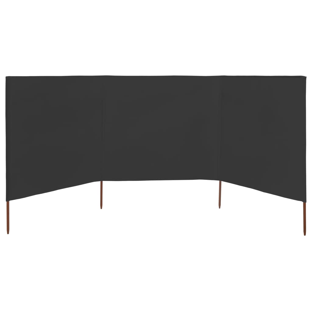 vidaXL 3-teiliges Windschutzgewebe 400 x 160 cm Anthrazit