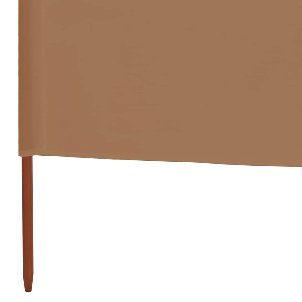 vidaXL 5-teiliges Windschutzgewebe 600 x 80 cm Taupe