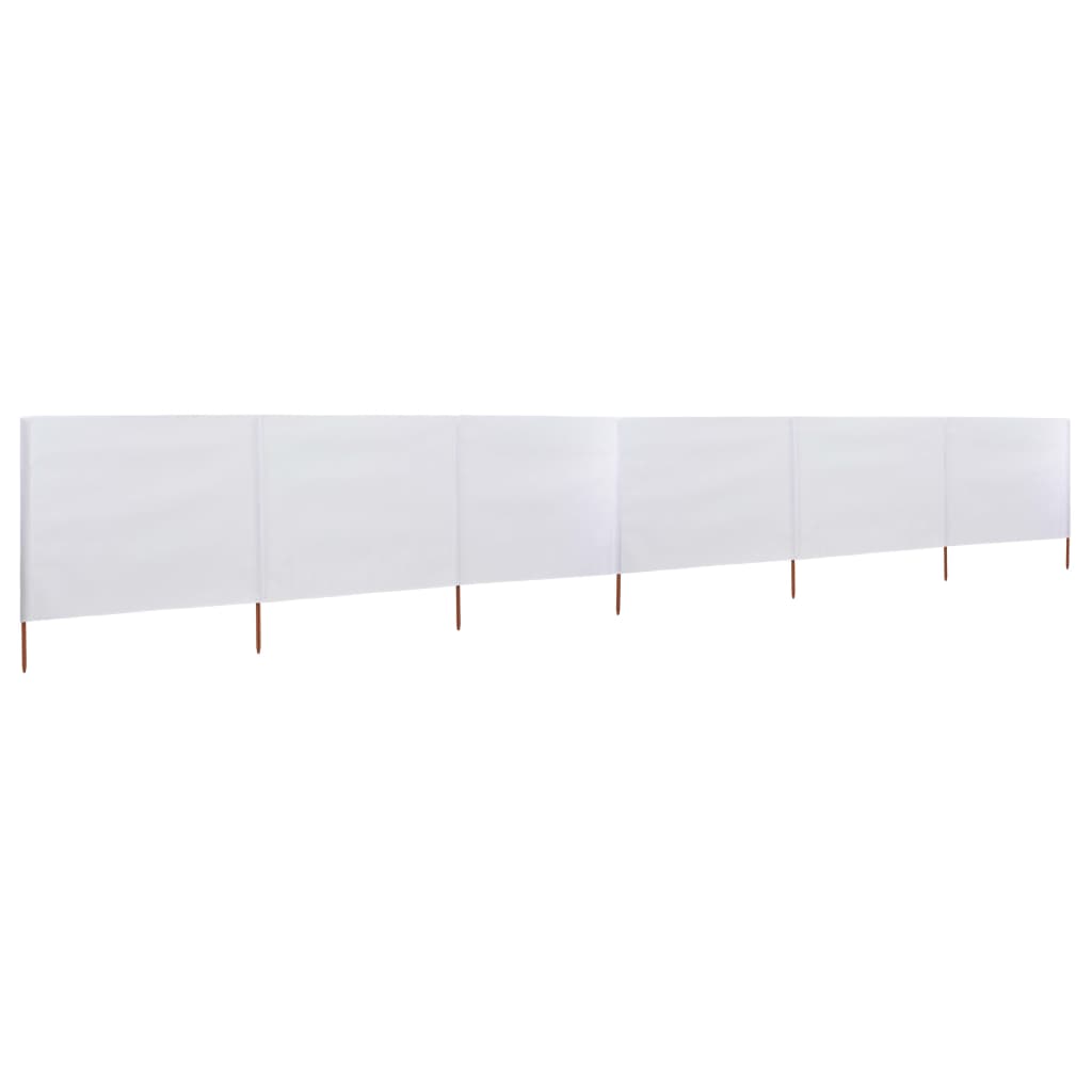 vidaXL 6-teiliges Windschutzgewebe 800 x 120 cm Sandweiß