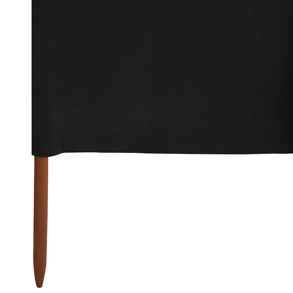 vidaXL 9-teiliges Windschutzgewebe 1200 x 160 cm Schwarz