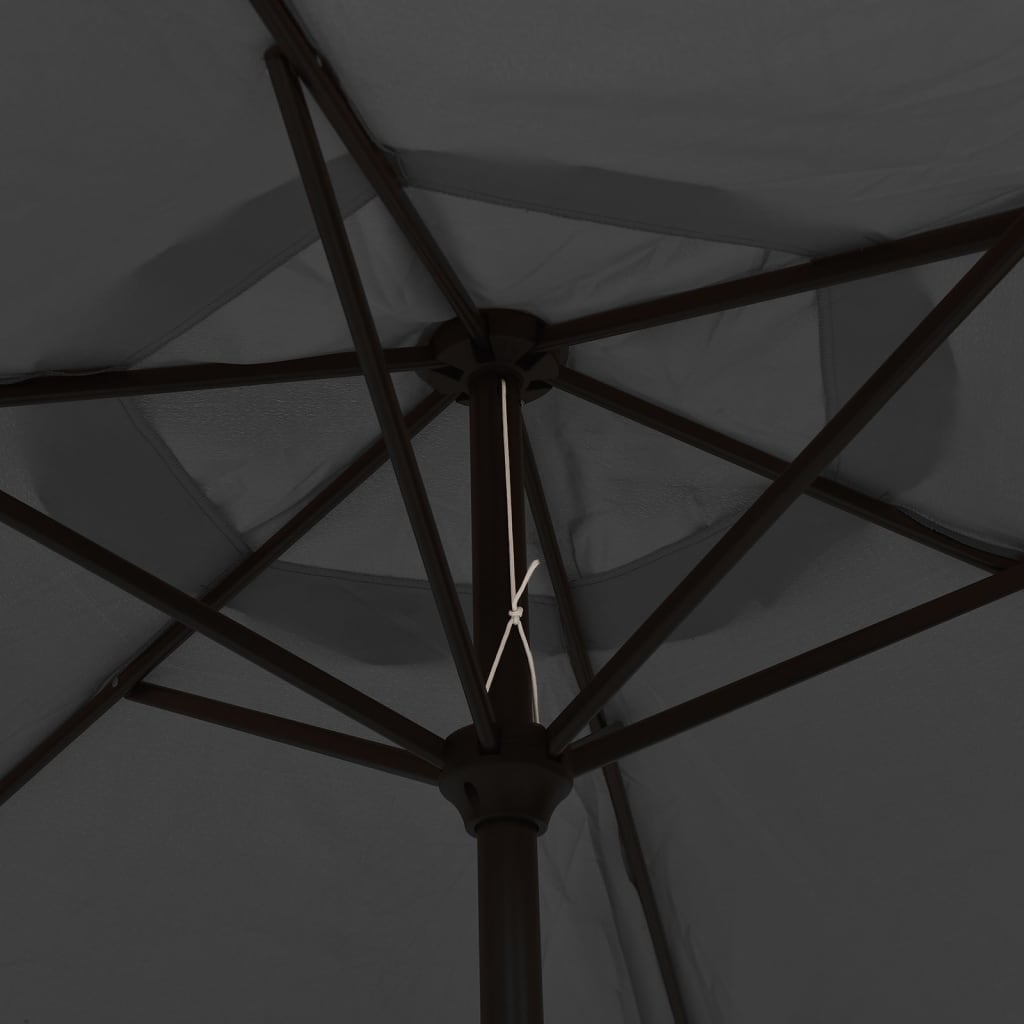 vidaXL Sonnenschirm Anthrazit 200 x 224 cm Aluminium