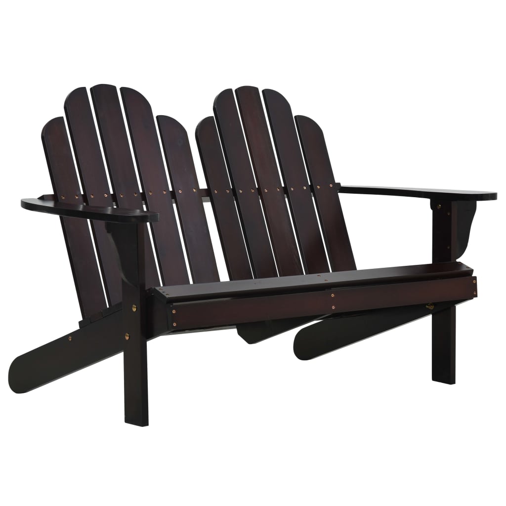 vidaXL Adirondack-Doppelstuhl Holz Braun