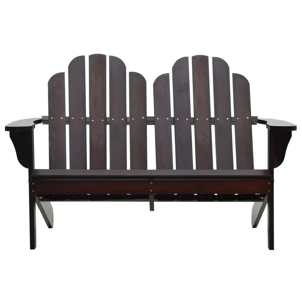 vidaXL Adirondack-Doppelstuhl Holz Braun