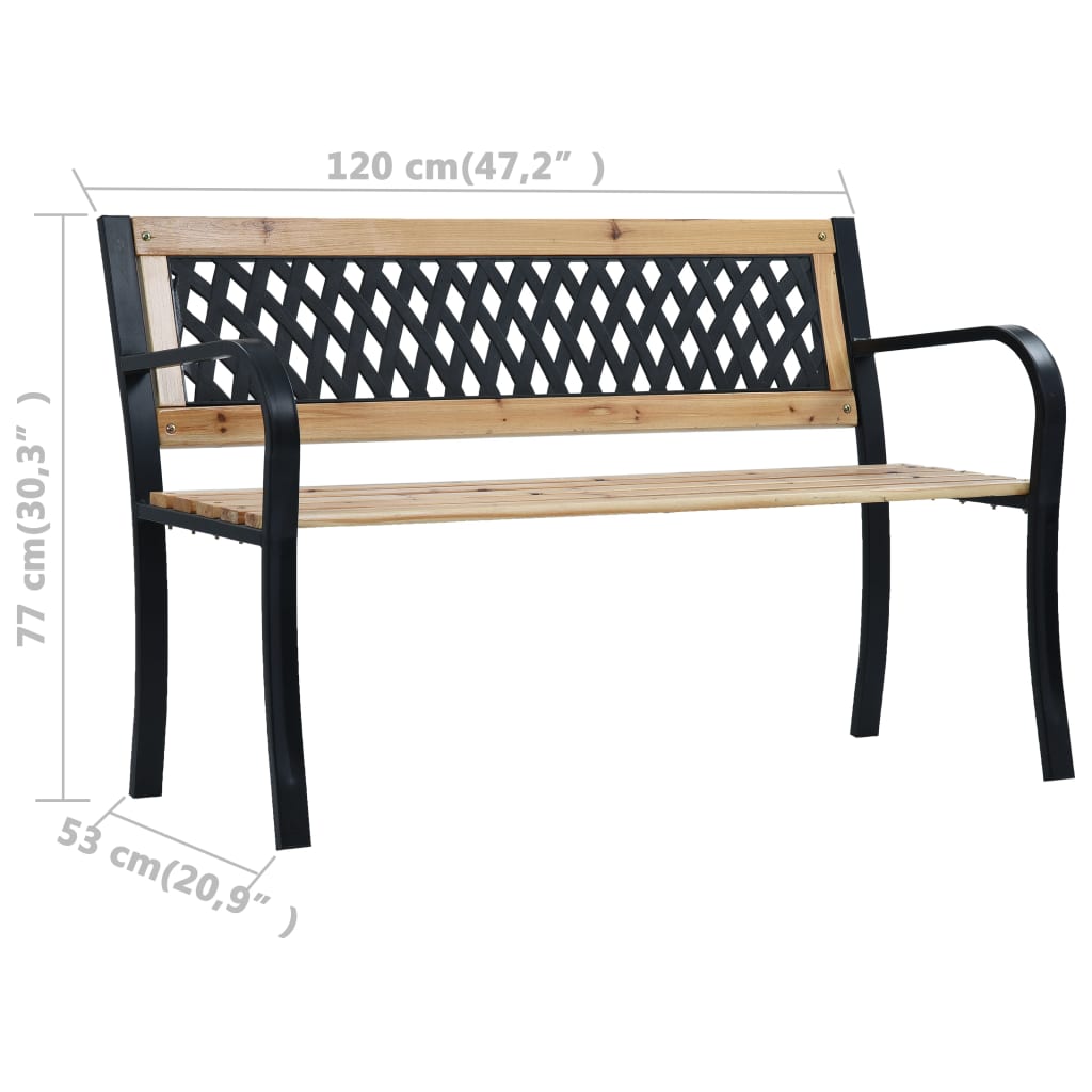 vidaXL Gartenbank 120 cm Holz