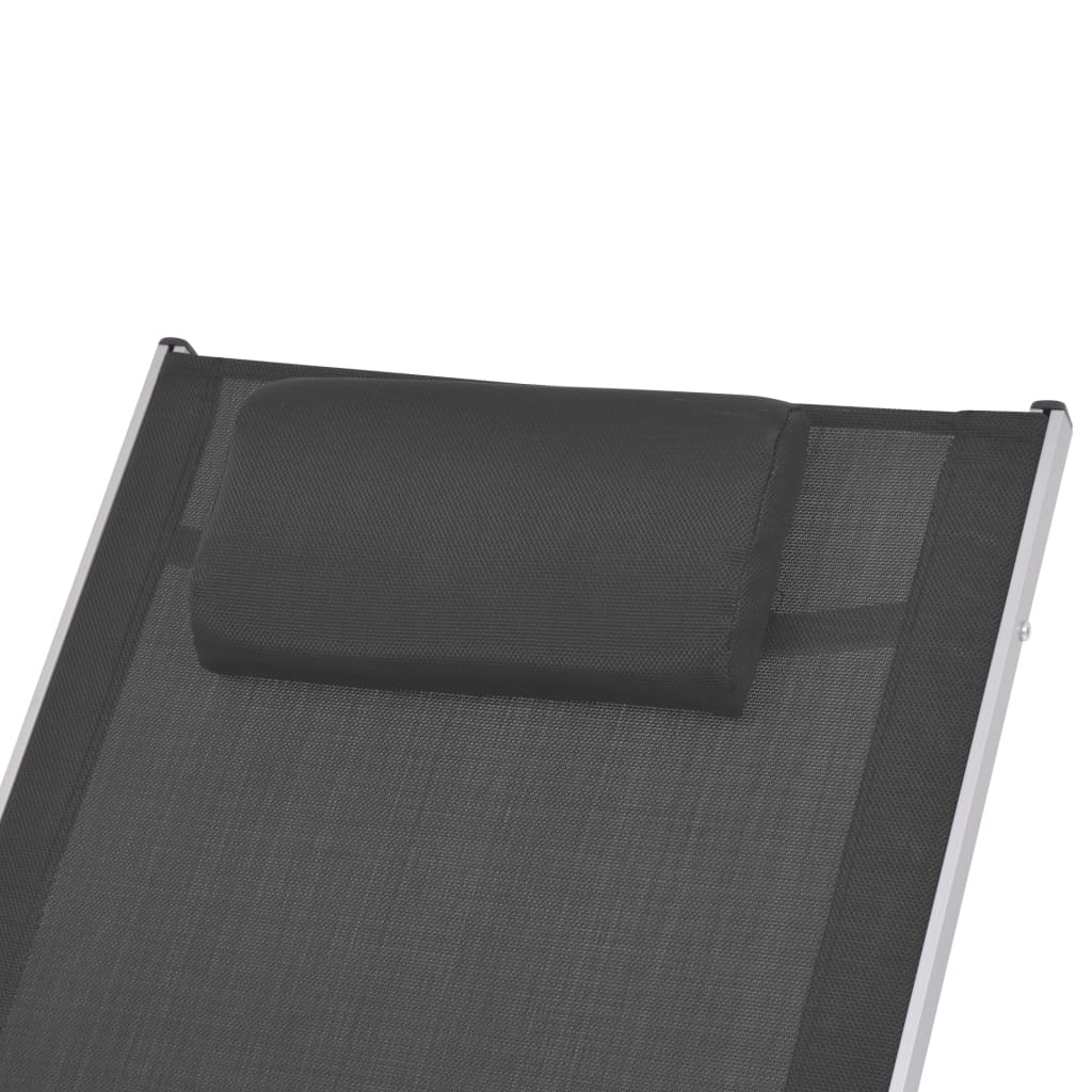 vidaXL Garden-Schaukelstuhl Schwarz Textilene