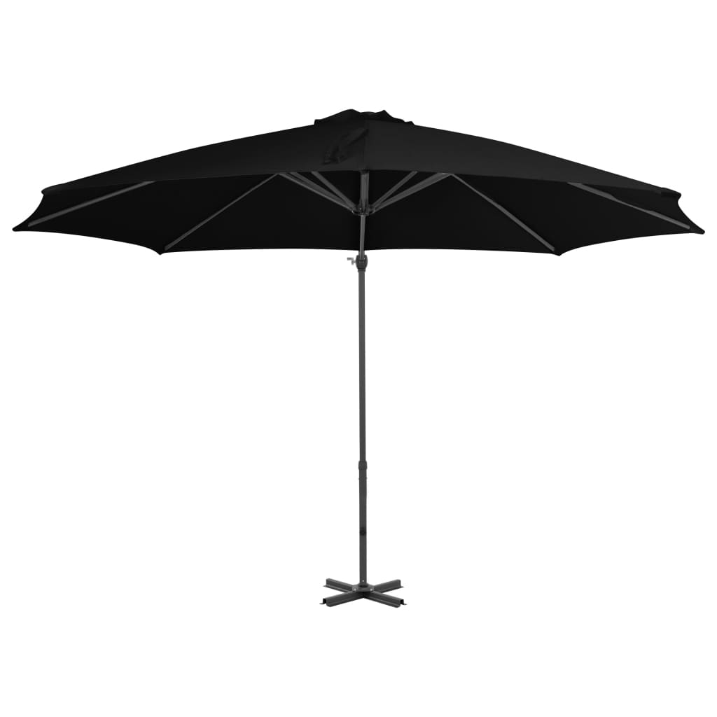 vidaXL Ampelschirm mit Aluminium-Mast 300 cm Schwarz