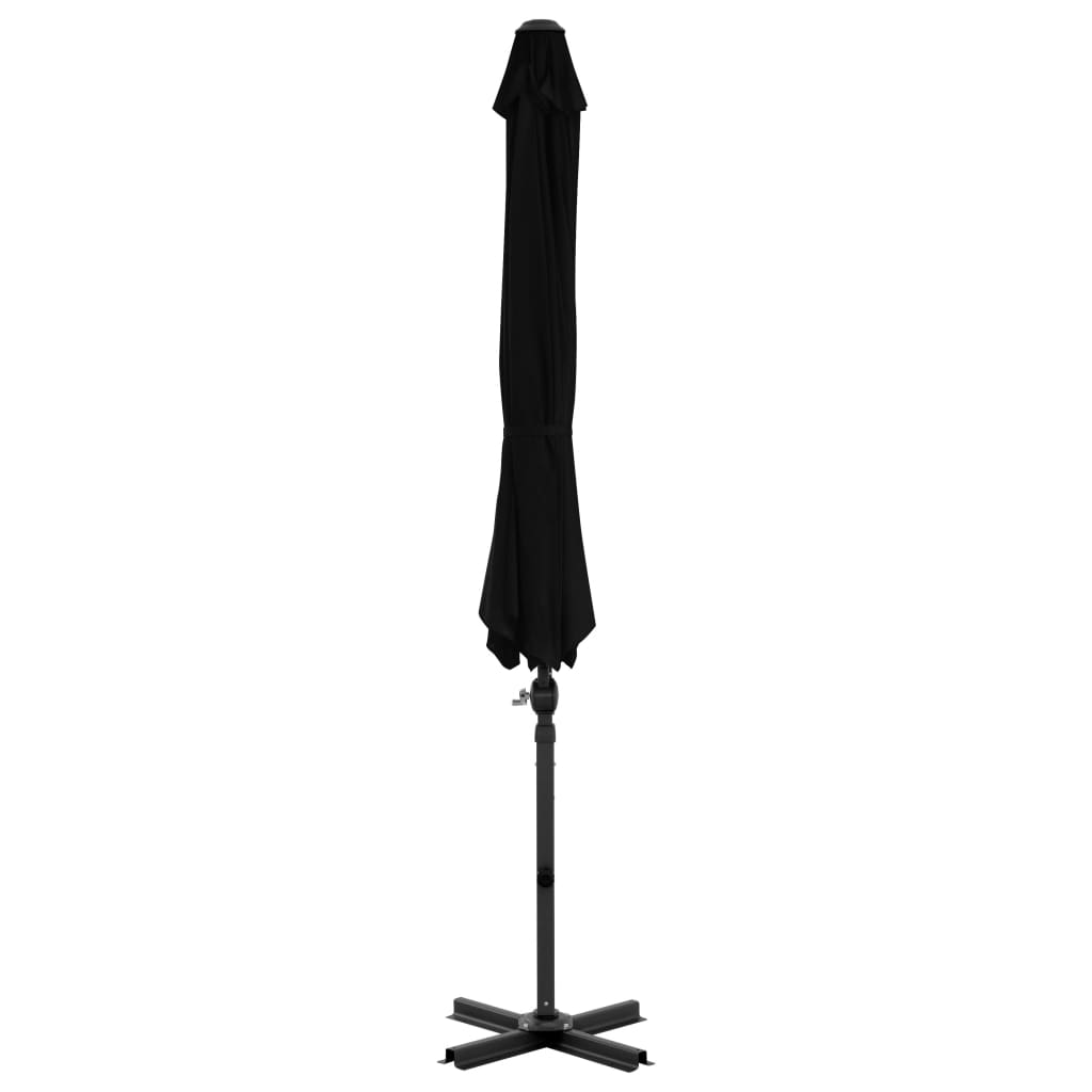 vidaXL Ampelschirm mit Aluminium-Mast 300 cm Schwarz