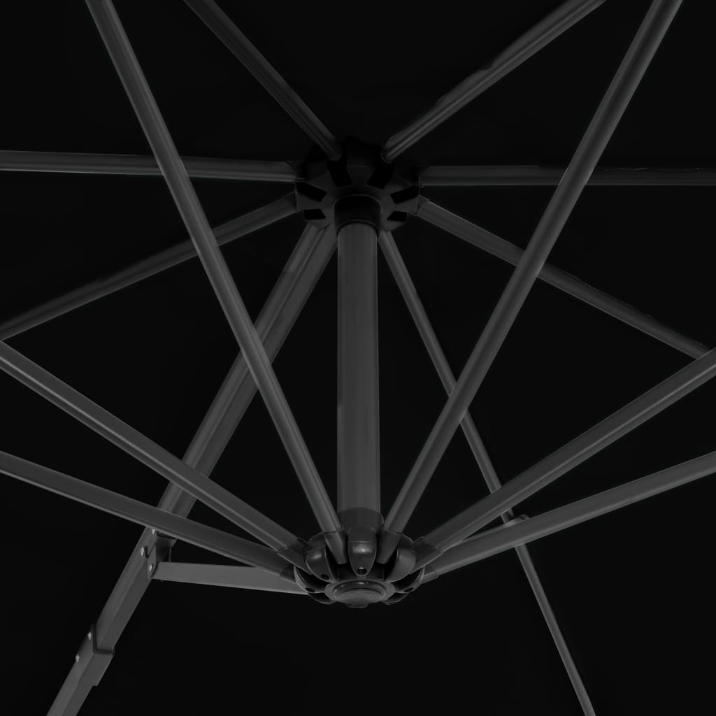 vidaXL Ampelschirm mit Aluminium-Mast 300 cm Schwarz