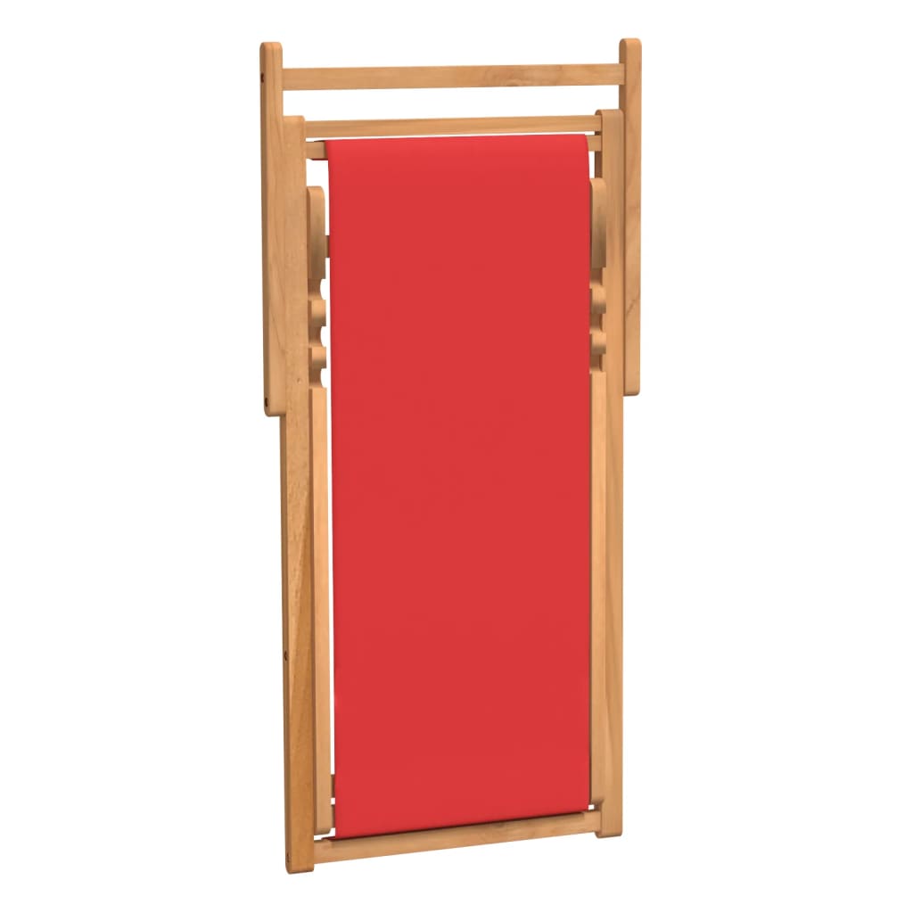 vidaXL Strandstuhl Klappbar Massivholz Teak Rot