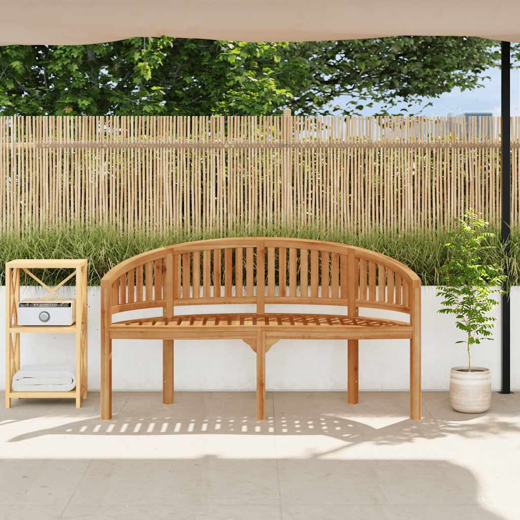 vidaXL Bananenbank 151 cm Massivholz Teak