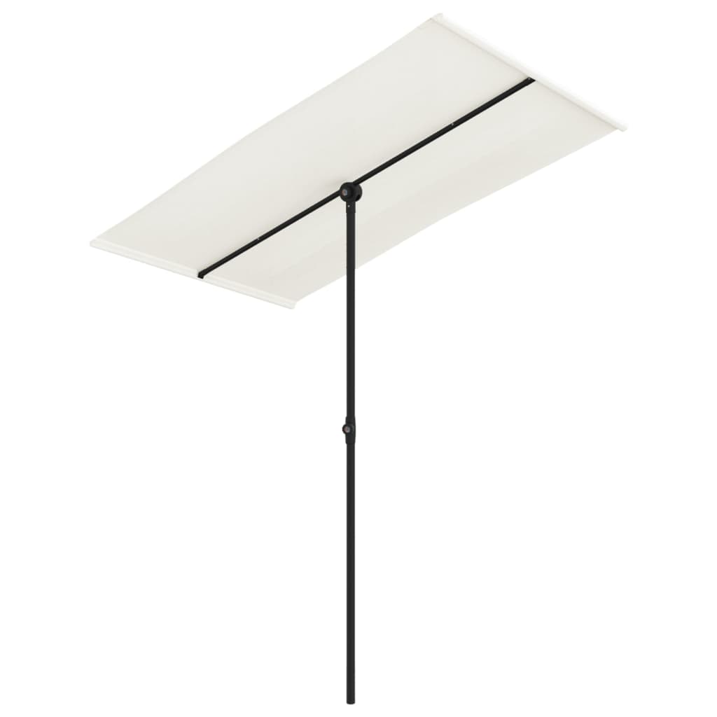 vidaXL Sonnenschirm mit Aluminium-Mast 180x110 cm Sandweiß