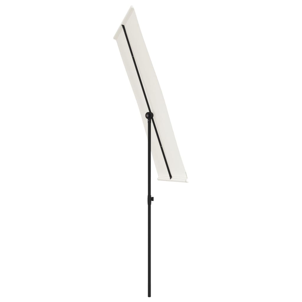 vidaXL Sonnenschirm mit Aluminium-Mast 180x110 cm Sandweiß
