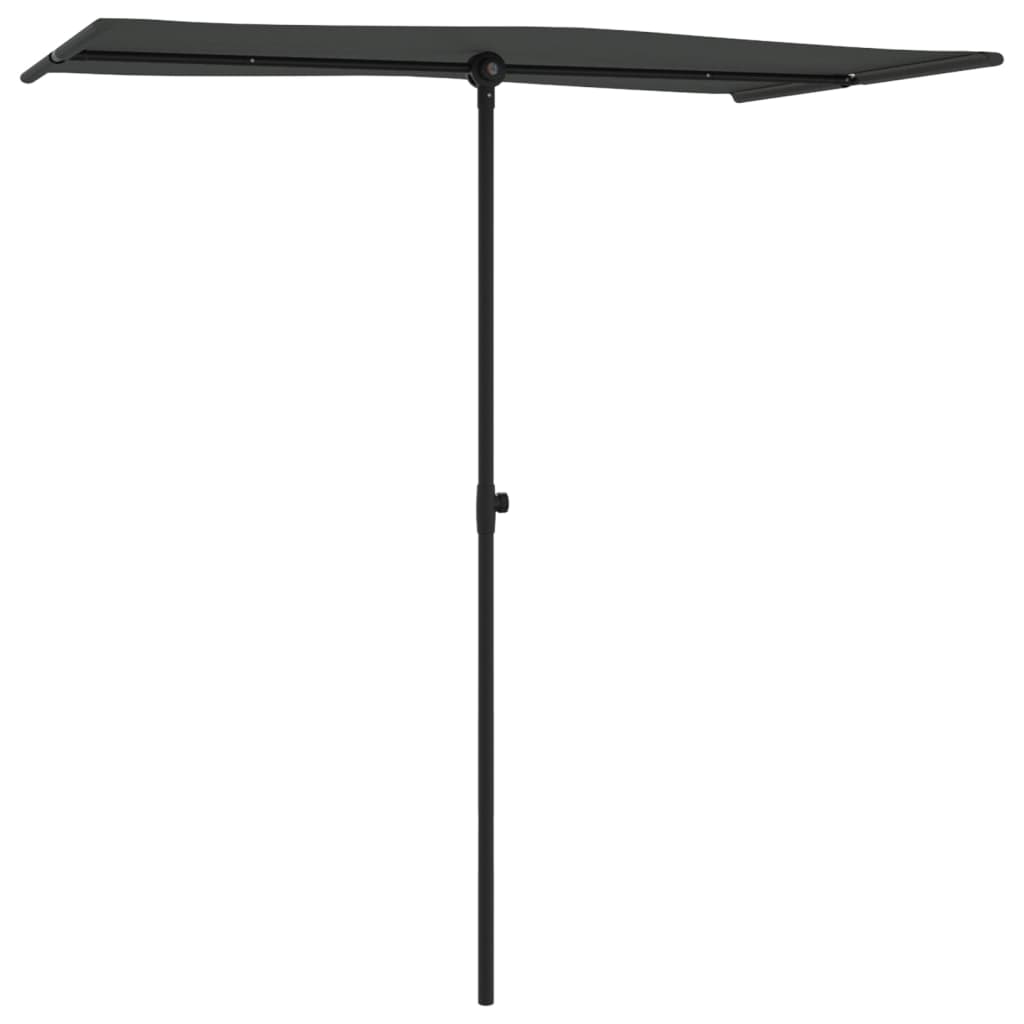 vidaXL Sonnenschirm mit Aluminium-Mast 180x110 cm Anthrazit