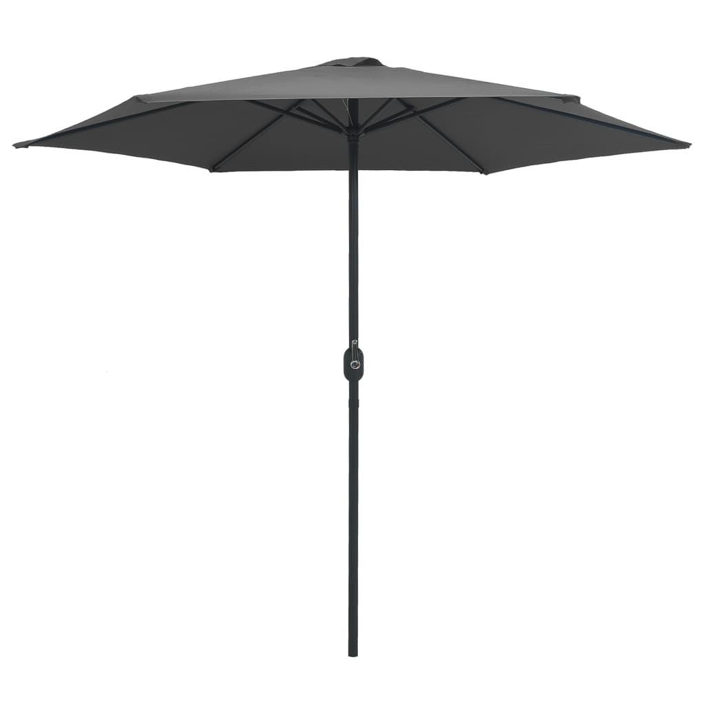 vidaXL Sonnenschirm mit Aluminium-Mast 270x246 cm Anthrazit