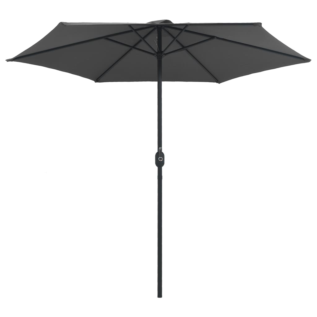 vidaXL Sonnenschirm mit Aluminium-Mast 270x246 cm Anthrazit