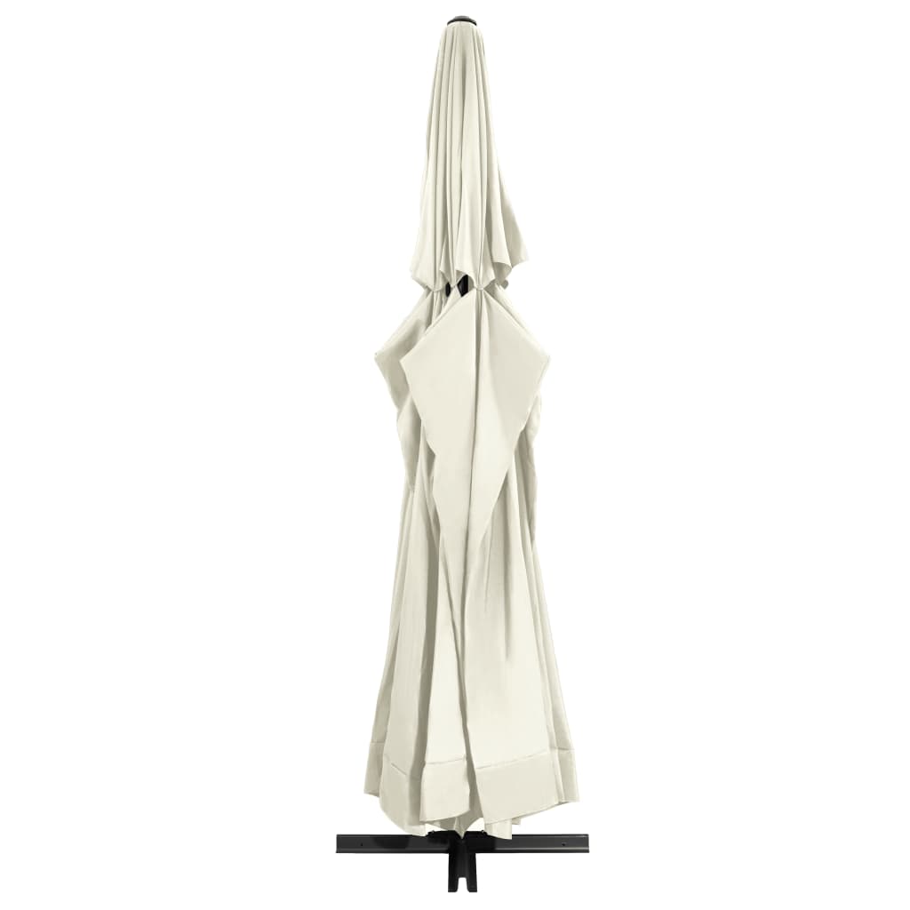 vidaXL Sonnenschirm mit Aluminium-Mast 600 cm Sandweiß