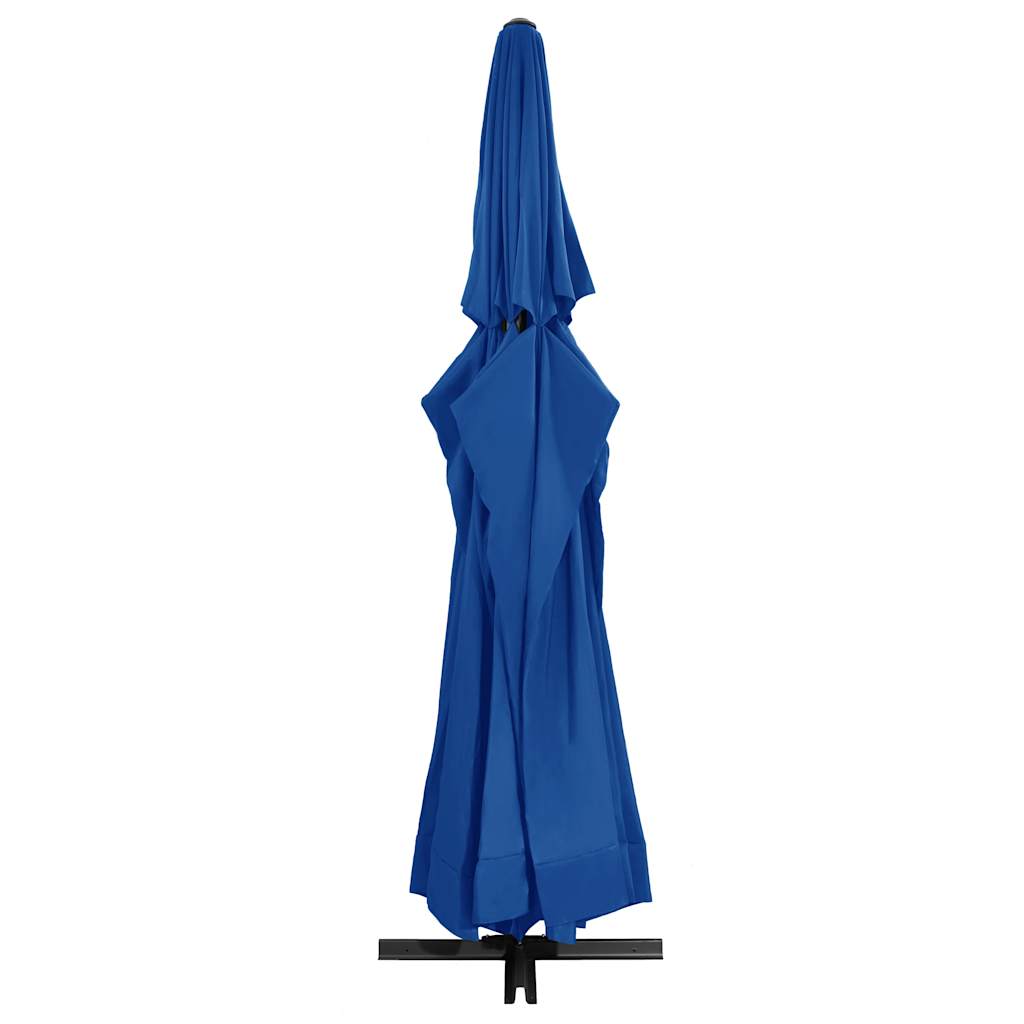vidaXL Sonnenschirm mit Aluminium-Mast 600 cm Azurblau