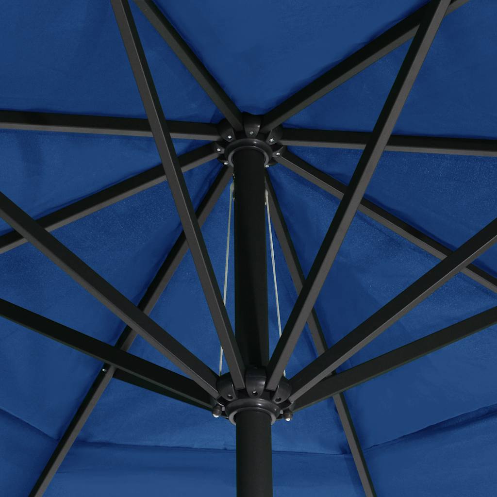 vidaXL Sonnenschirm mit Aluminium-Mast 600 cm Azurblau