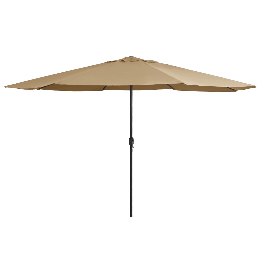 vidaXL Sonnenschirm mit Metall-Mast 390 cm Taupe