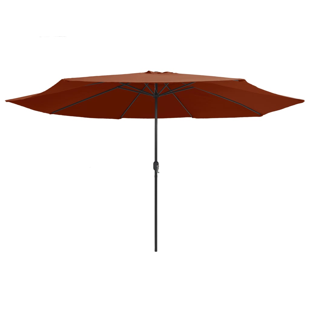 vidaXL Sonnenschirm mit Metall-Mast 390 cm Terrakotta