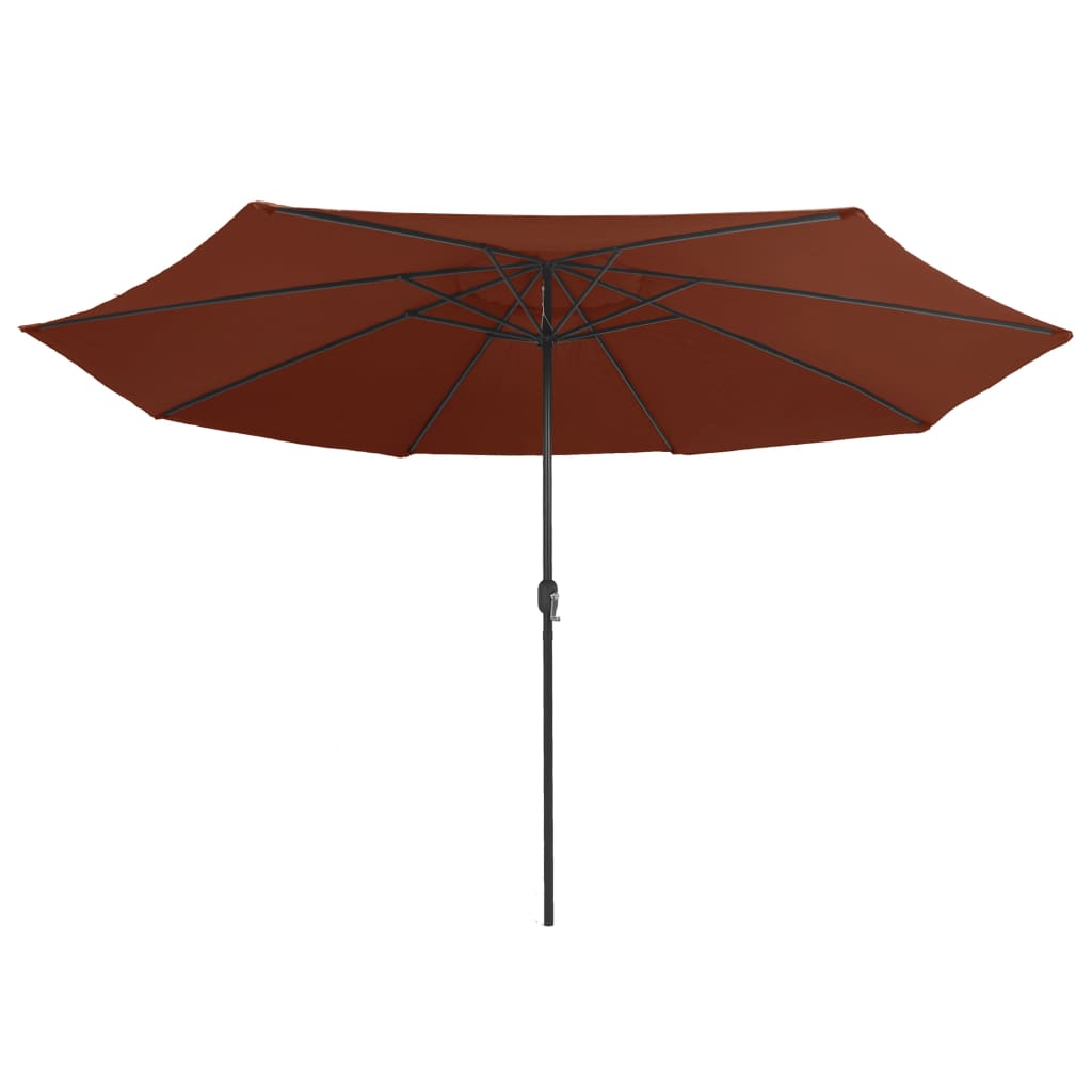vidaXL Sonnenschirm mit Metall-Mast 390 cm Terrakotta