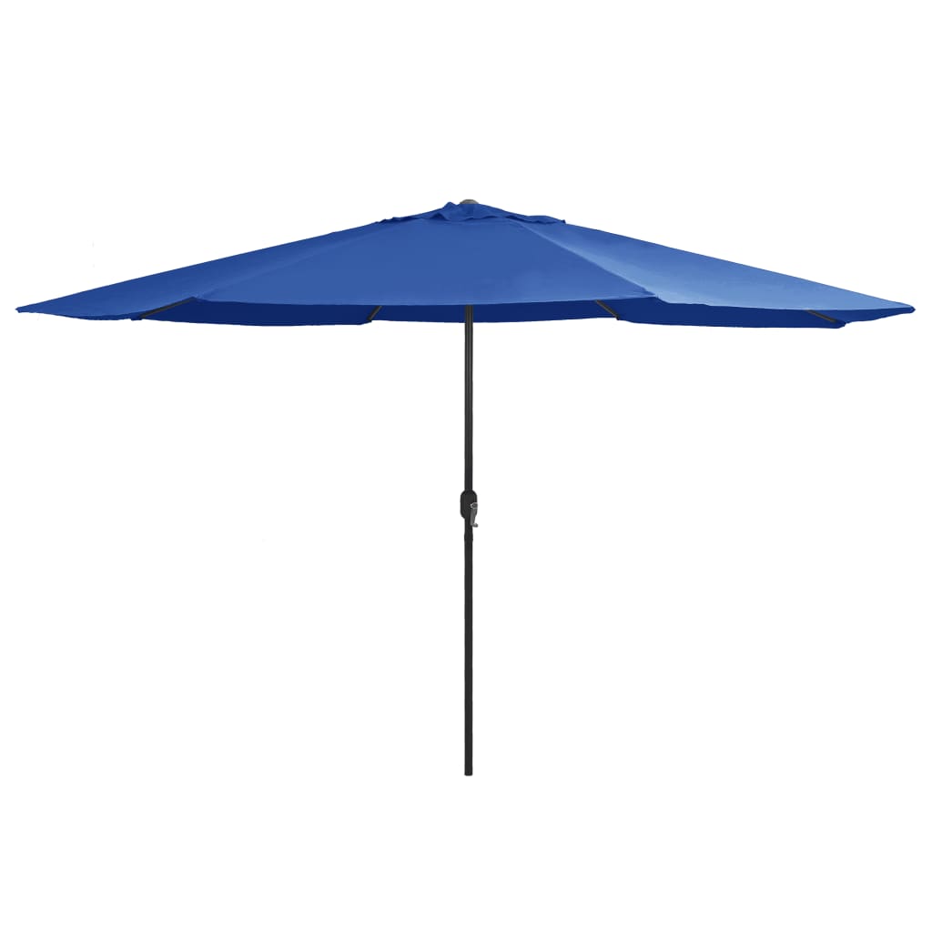 vidaXL Sonnenschirm mit Metall-Mast 390 cm Azurblau