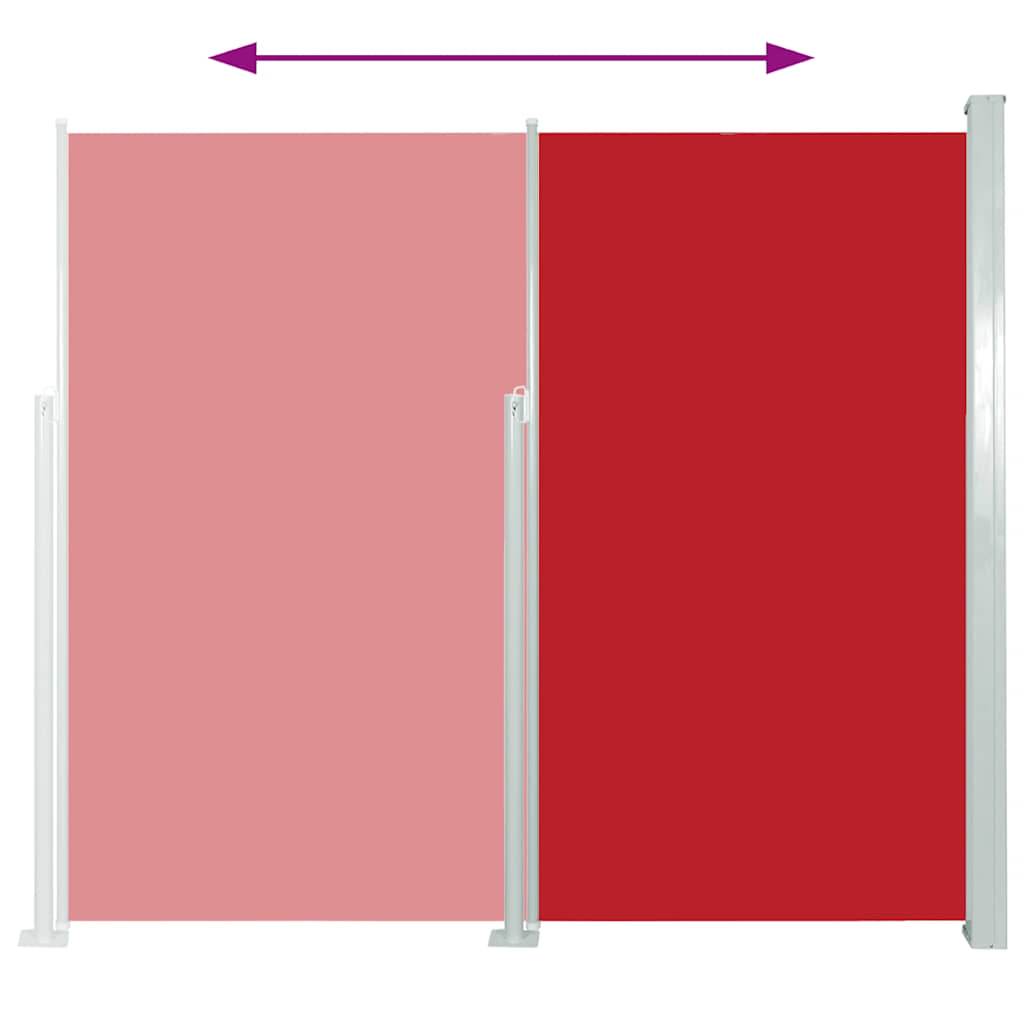 vidaXL Ausziehbare Seitenmarkise 170×300 cm Rot