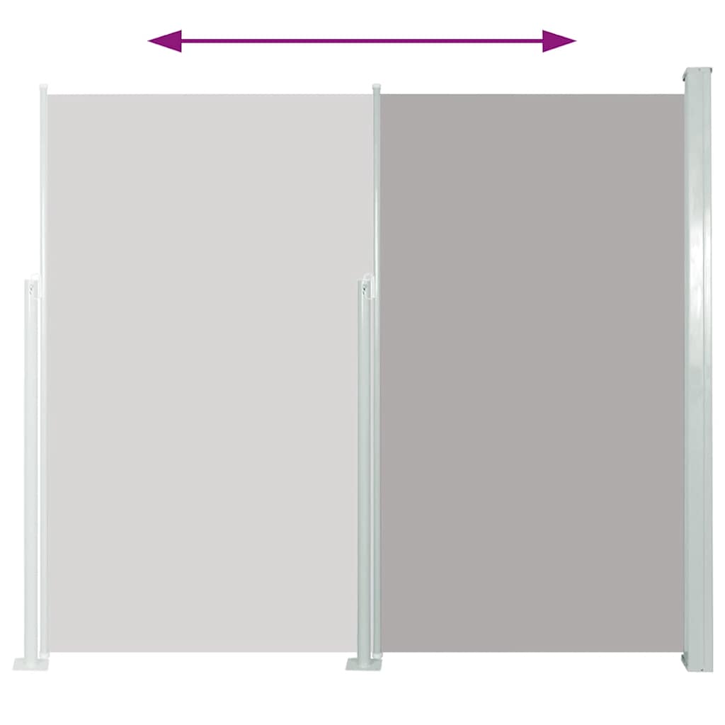 vidaXL Ausziehbare Seitenmarkise 100×500 cm Grau
