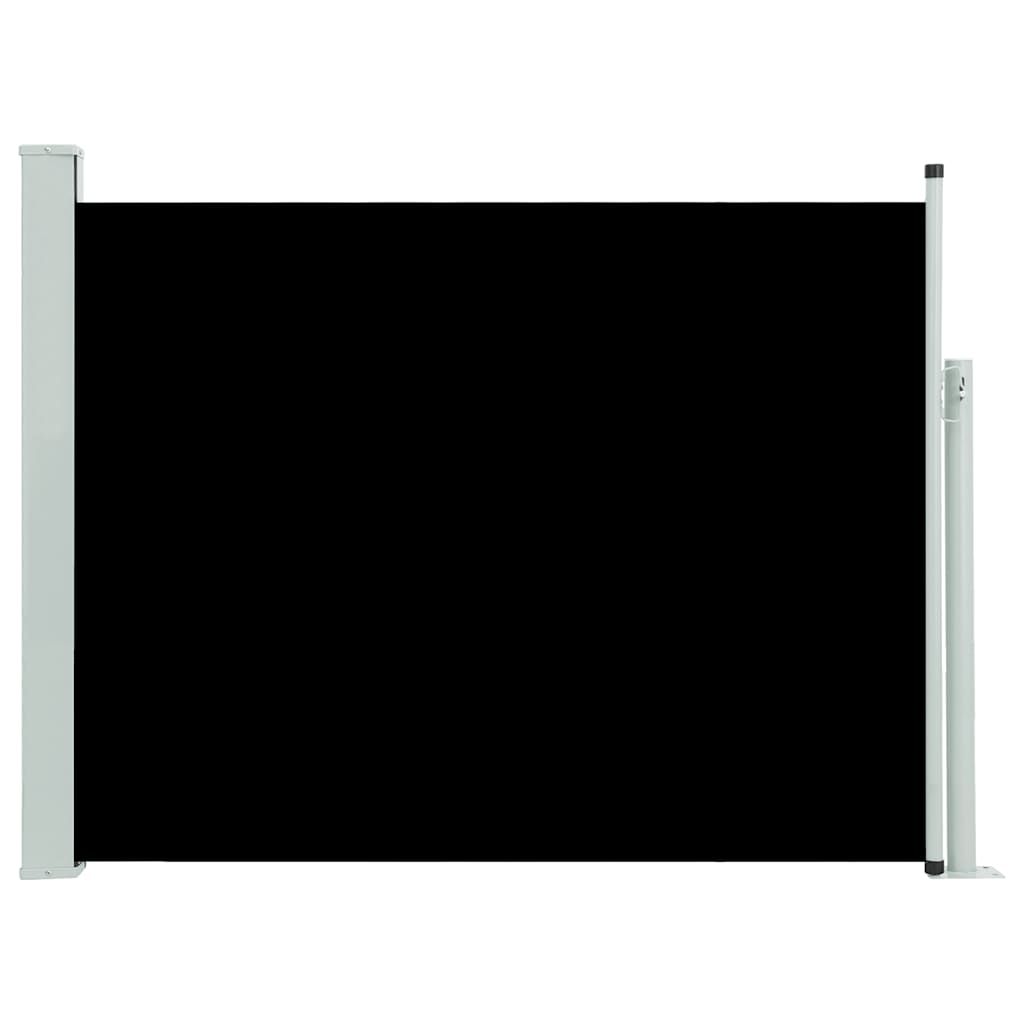 vidaXL Ausziehbare Seitenmarkise 140×500 cm Schwarz