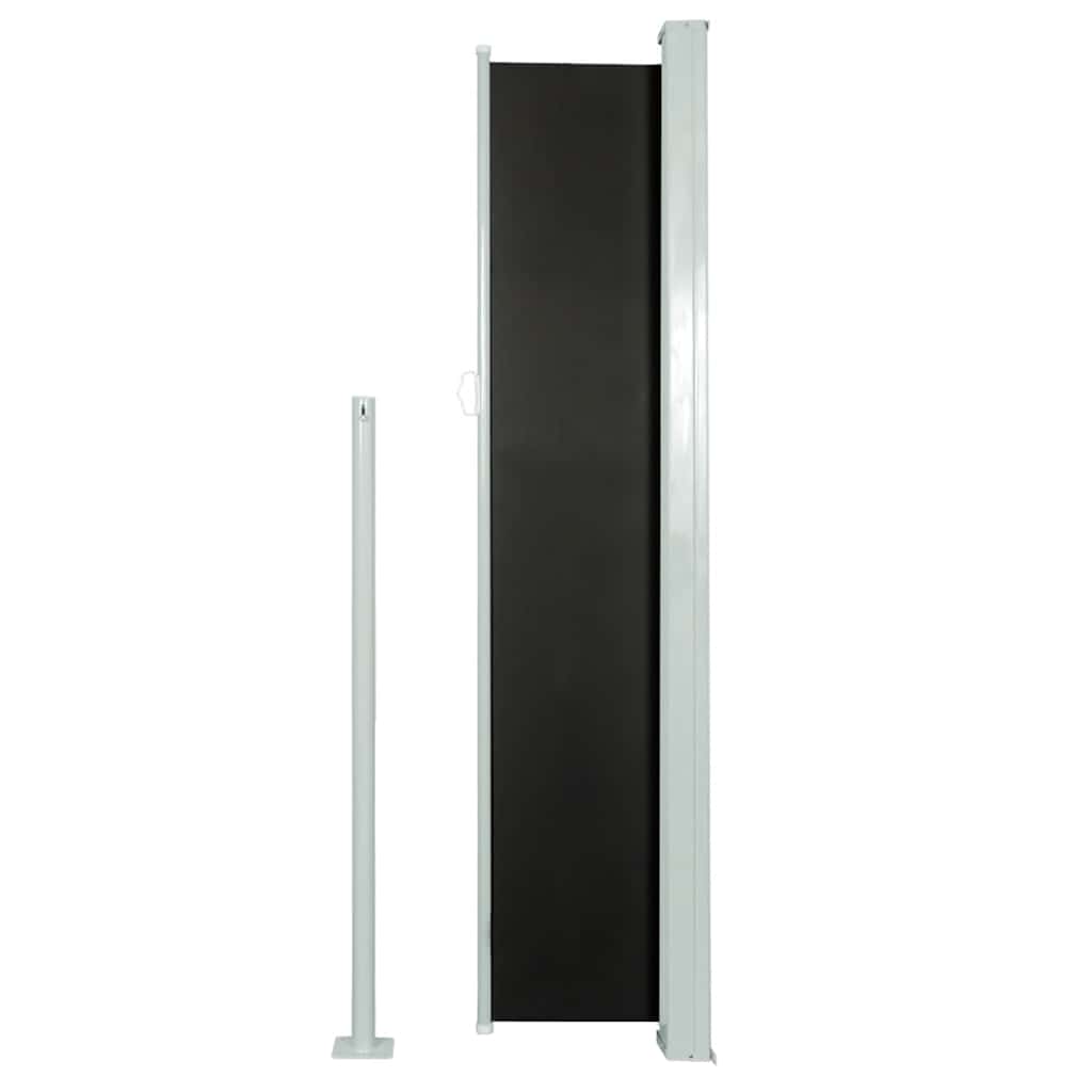 vidaXL Ausziehbare Seitenmarkise 140×500 cm Schwarz