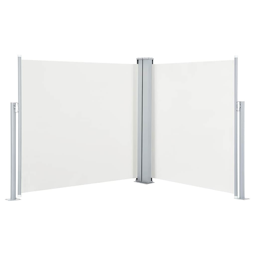 vidaXL Ausziehbare Seitenmarkise Cremeweiß 100 x 600 cm