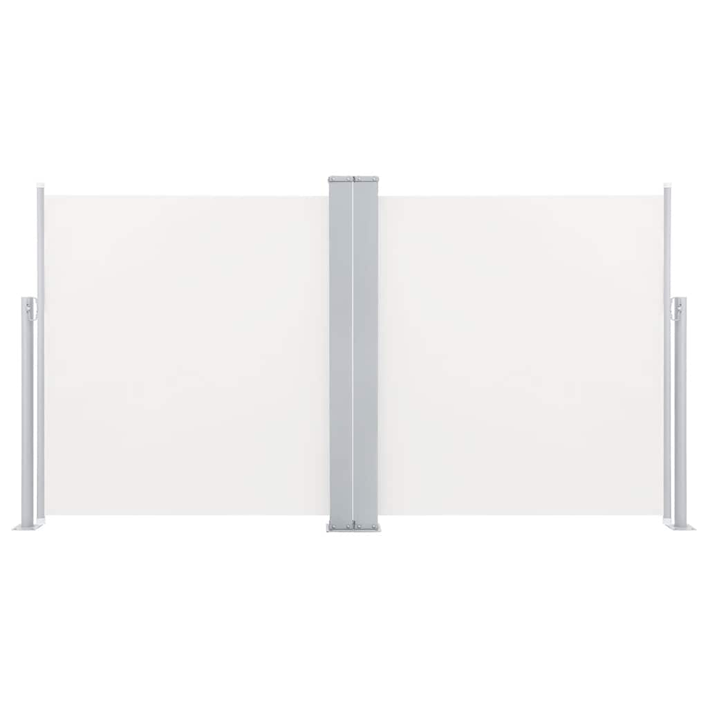 vidaXL Ausziehbare Seitenmarkise Cremeweiß 100 x 600 cm