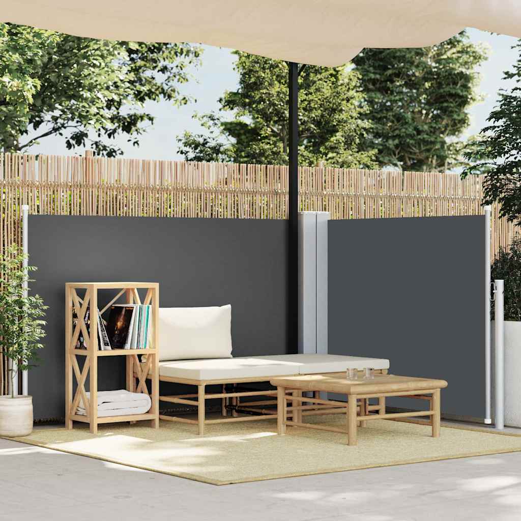 vidaXL Ausziehbare Seitenmarkise Anthrazit 100 x 600 cm