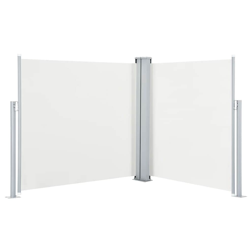 vidaXL Ausziehbare Seitenmarkise Cremeweiß 120 x 600 cm