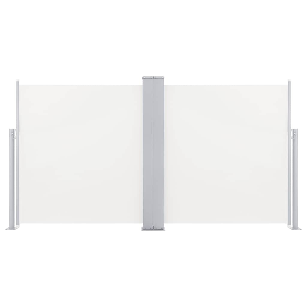vidaXL Ausziehbare Seitenmarkise Cremeweiß 120 x 600 cm